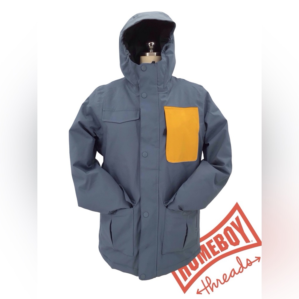 Kids Jacket - Blue with Yellow Pocket size XL